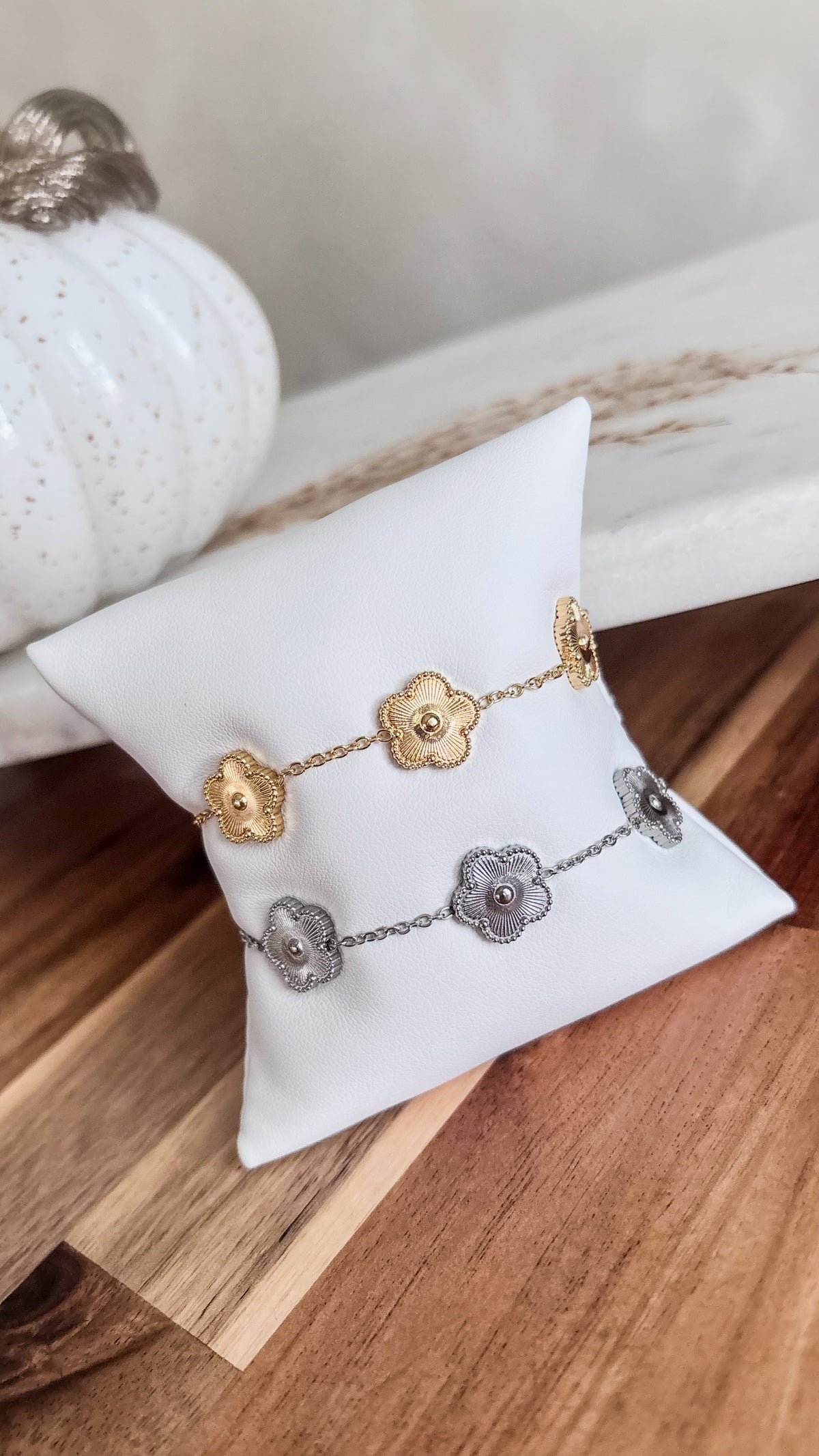Silver Flower Bracelet