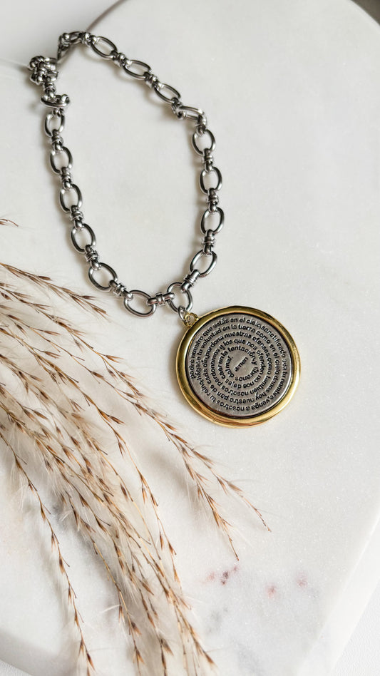 Padre Nuestro Silver Necklace | Best Seller