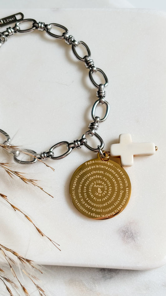 Padre Nuestro Silver Bracelet #3