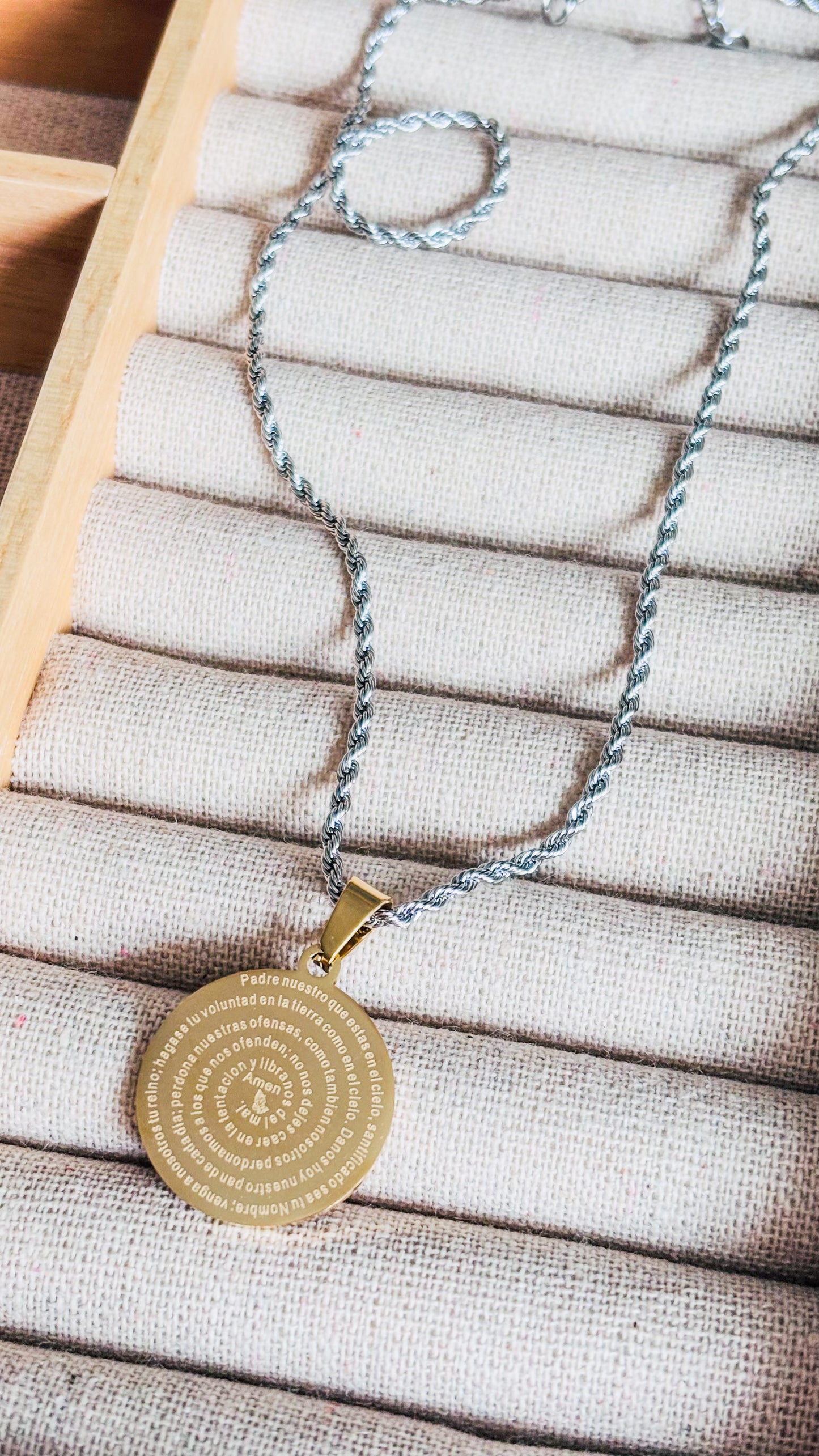 Padre Nuestro Silver #8 Necklace