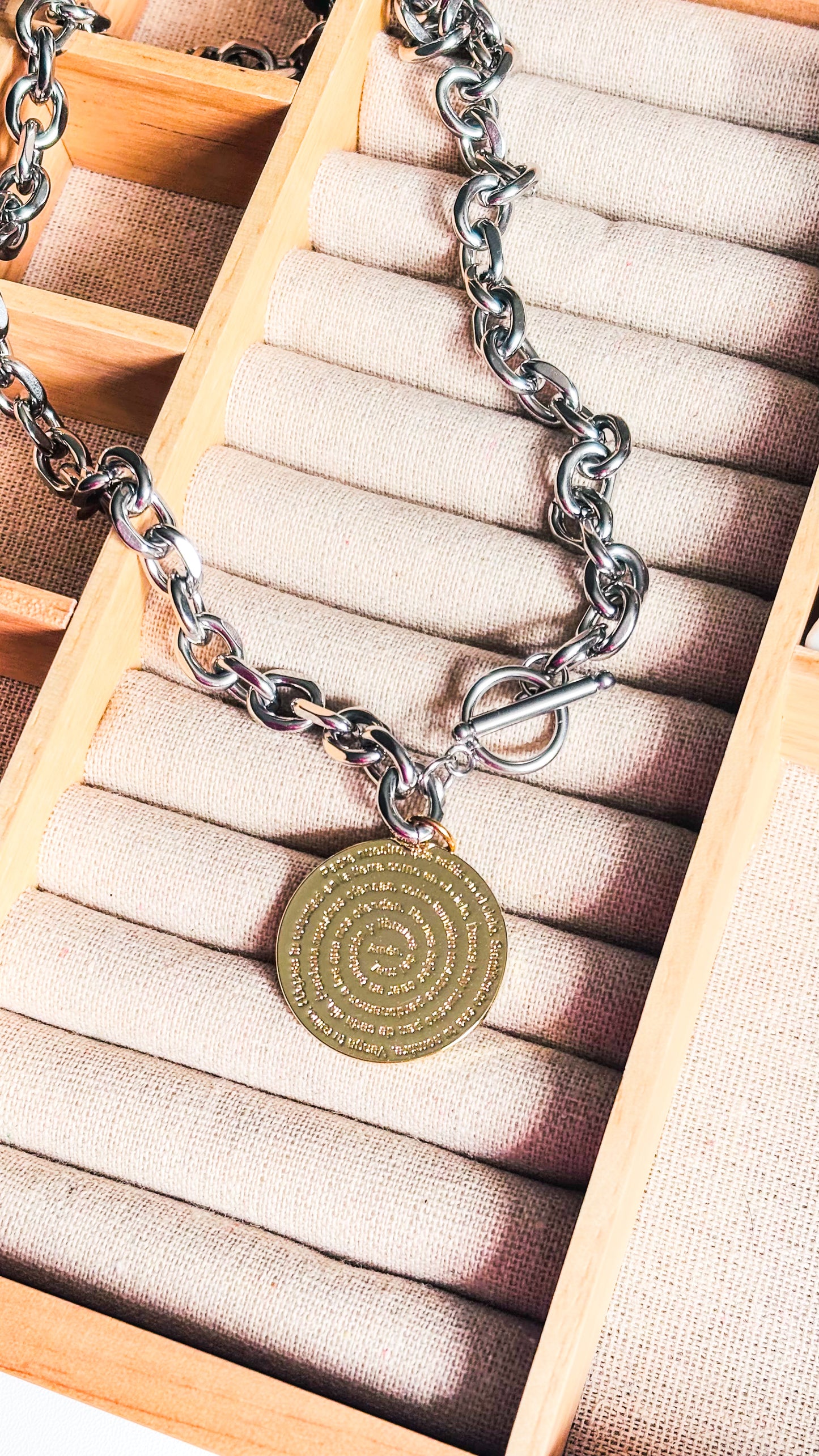 "Bold" Padre Nuestro #9 Necklace