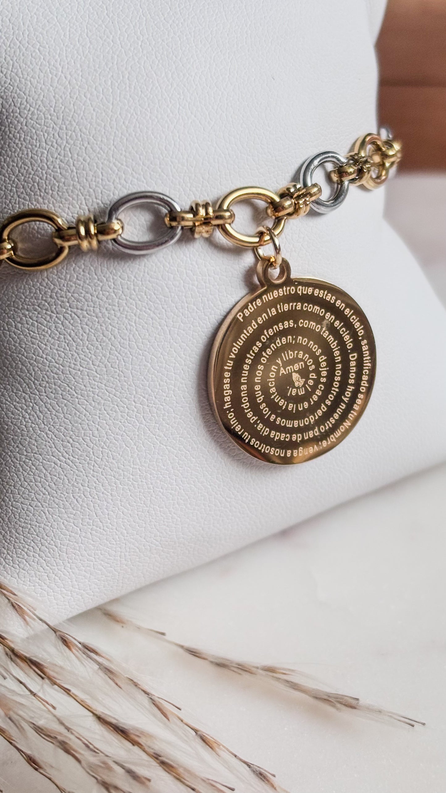 Padre Nuestro Silver Bracelet | EDICION LIMITADA BICOLOR