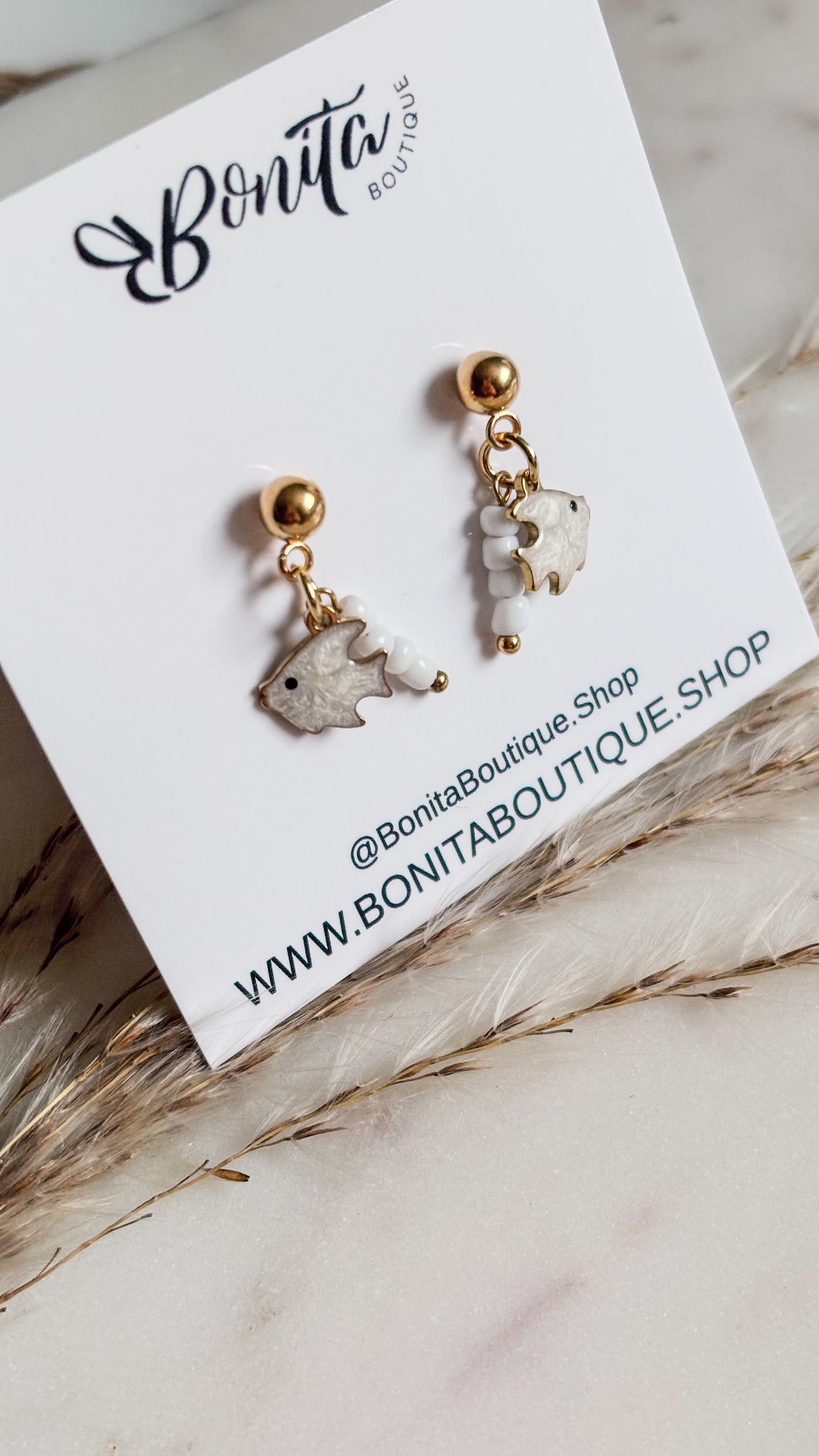 Golden Fish Earrings