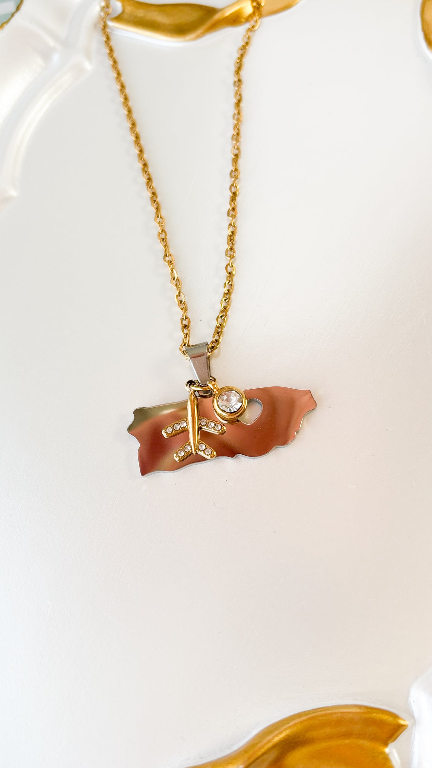 Soy de Aquí P.R. Silver Necklace