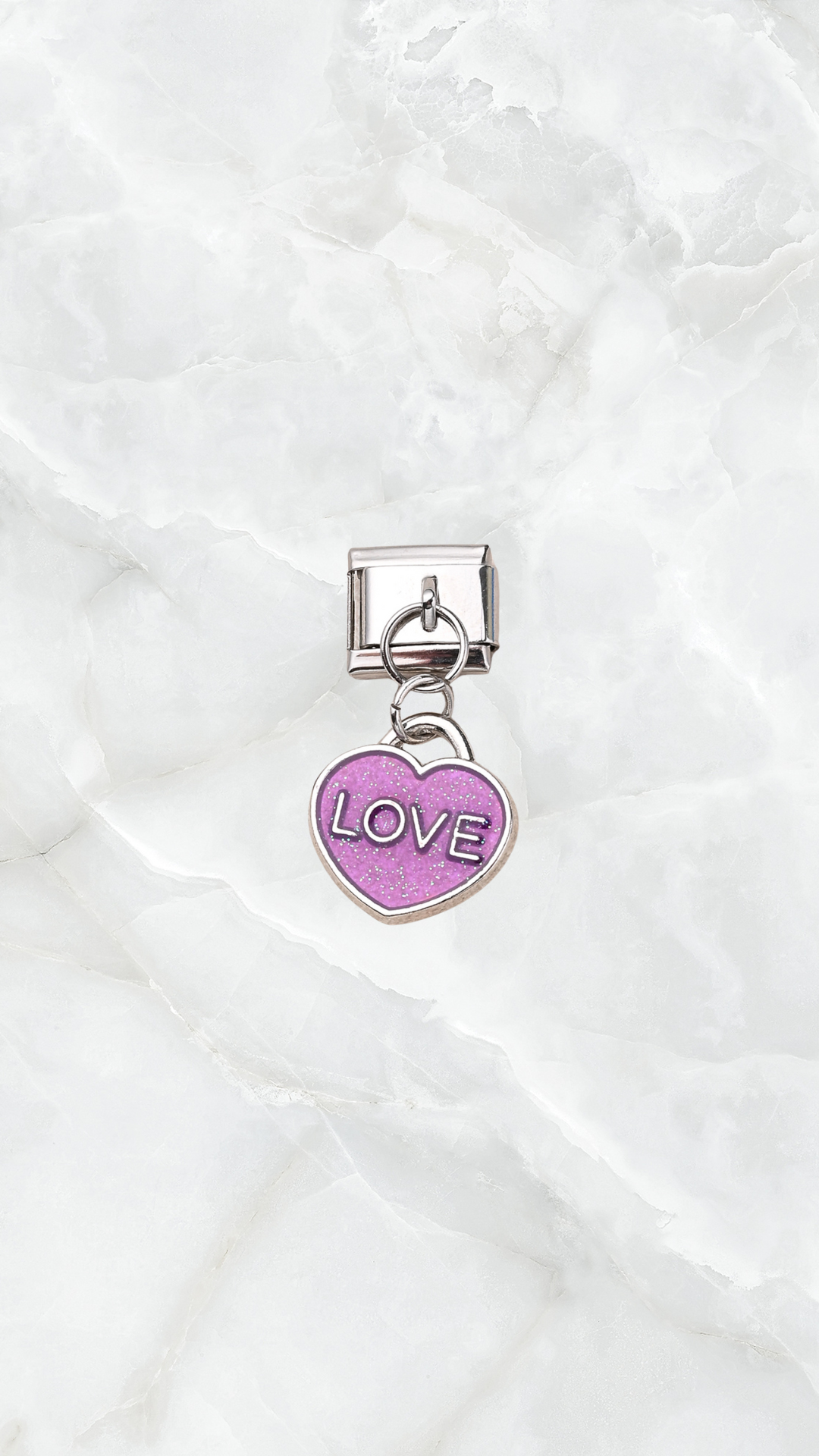 Purple Heart Charm Bracelet