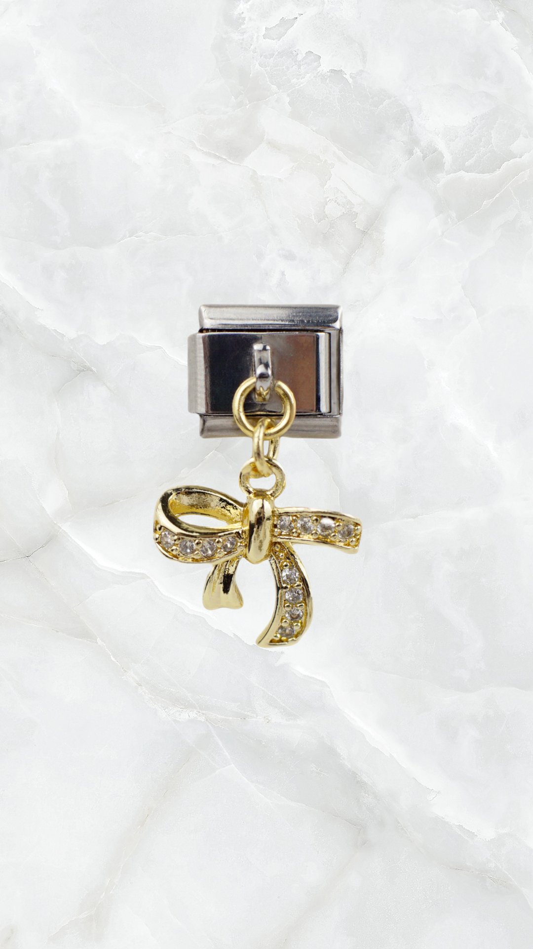 Golden Bow Charm Bracelet