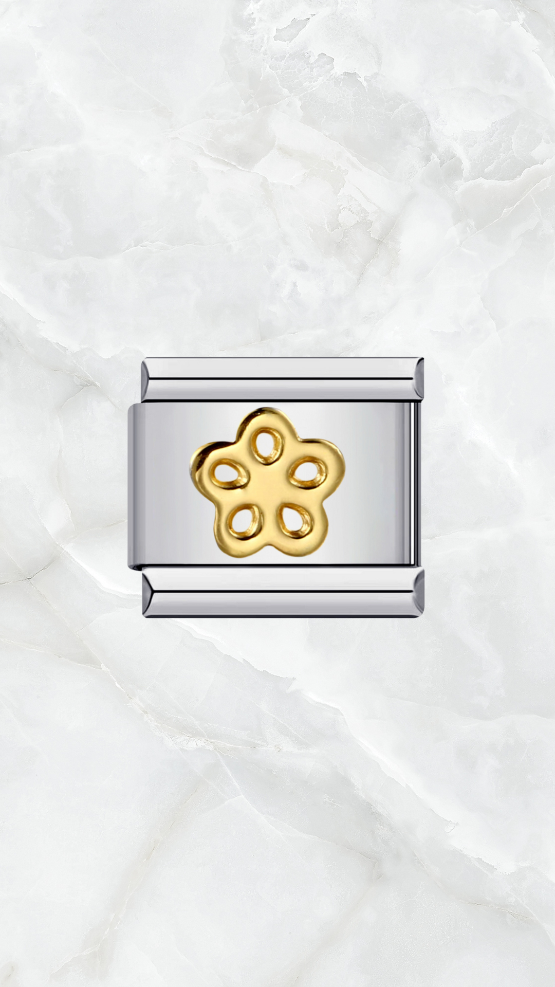 Gold Flower Charm Bracelet