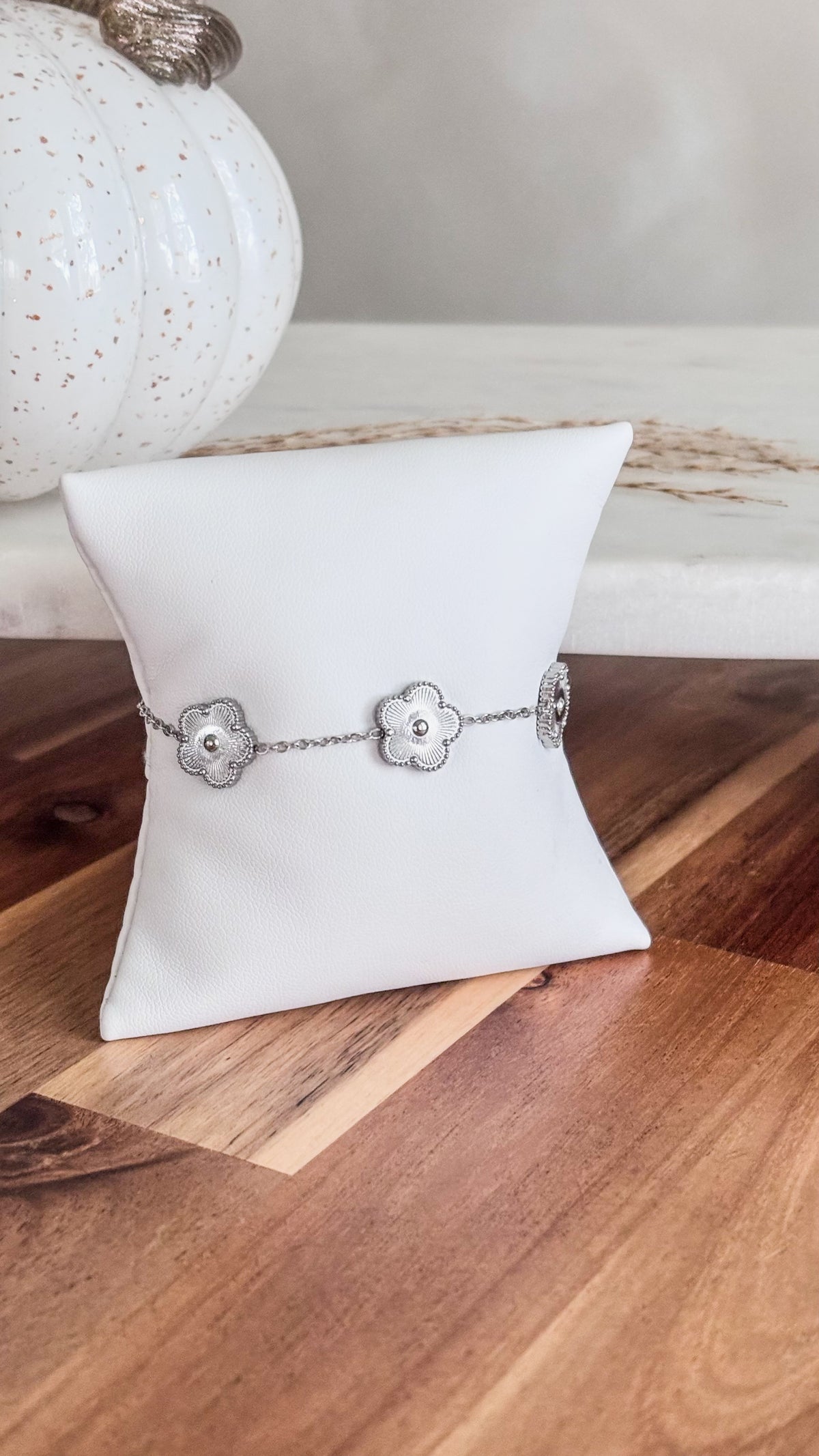 Silver Flower Bracelet