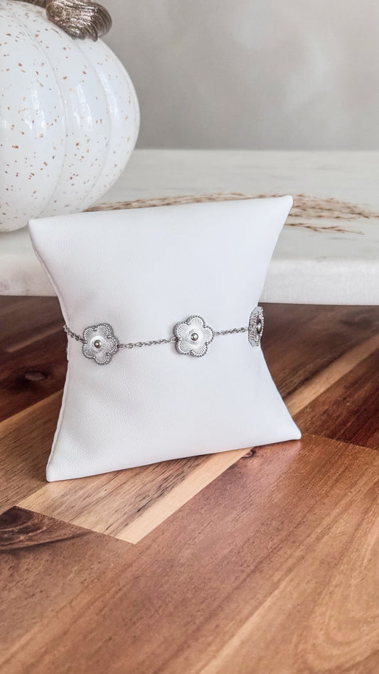 Silver Flower Bracelet