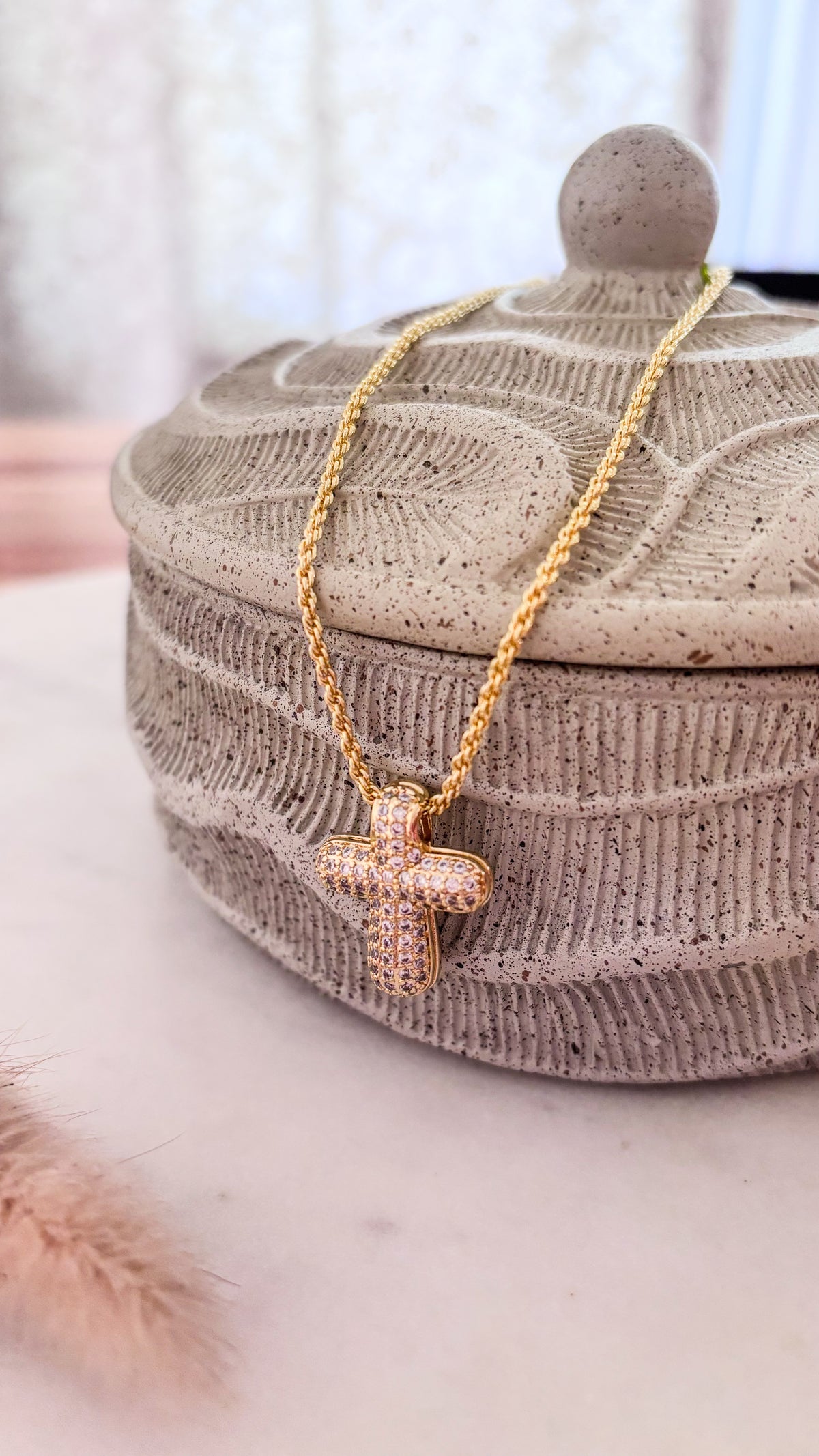 Halo Cross Necklace