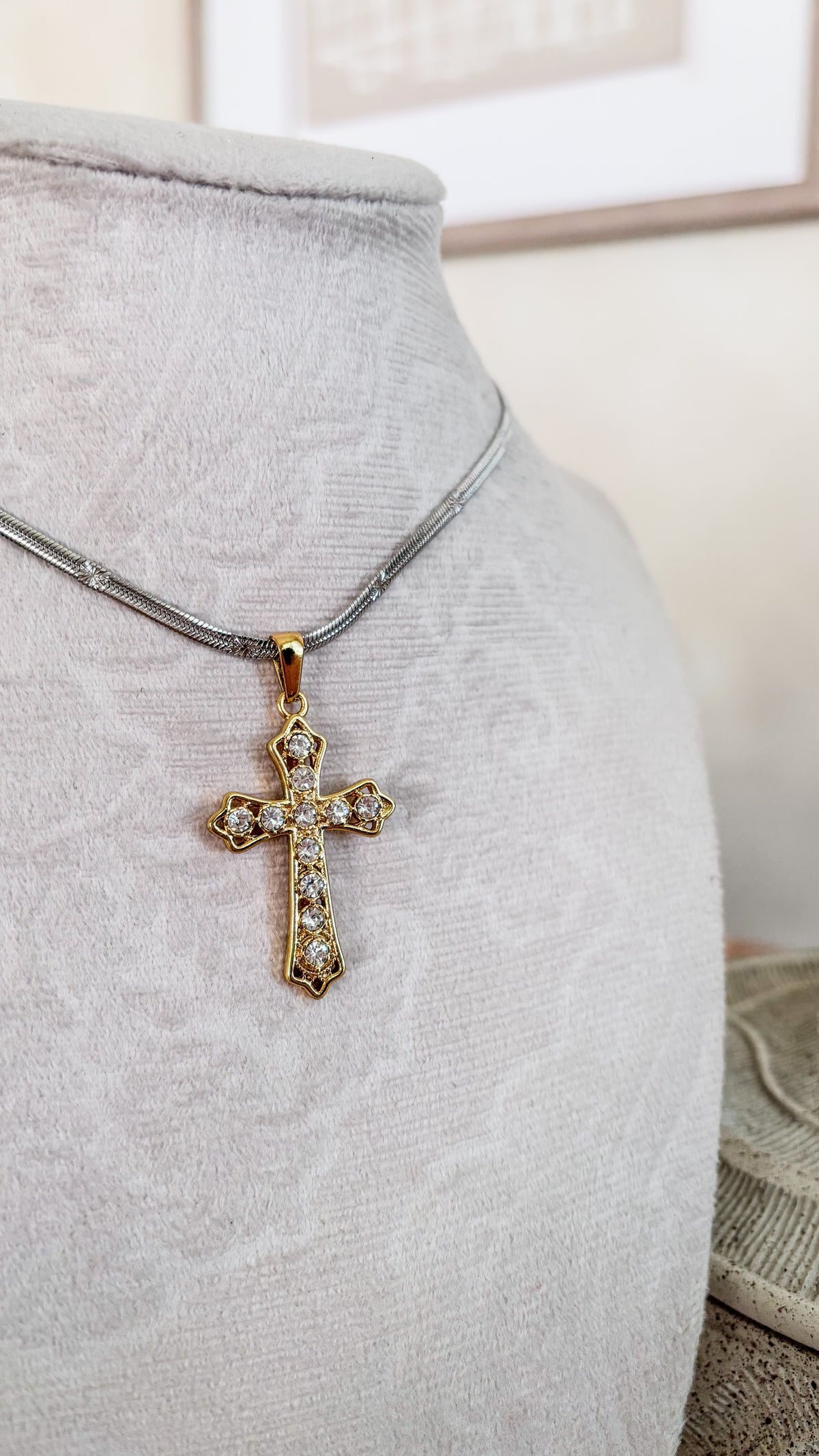 Golden Grace Cross Necklace