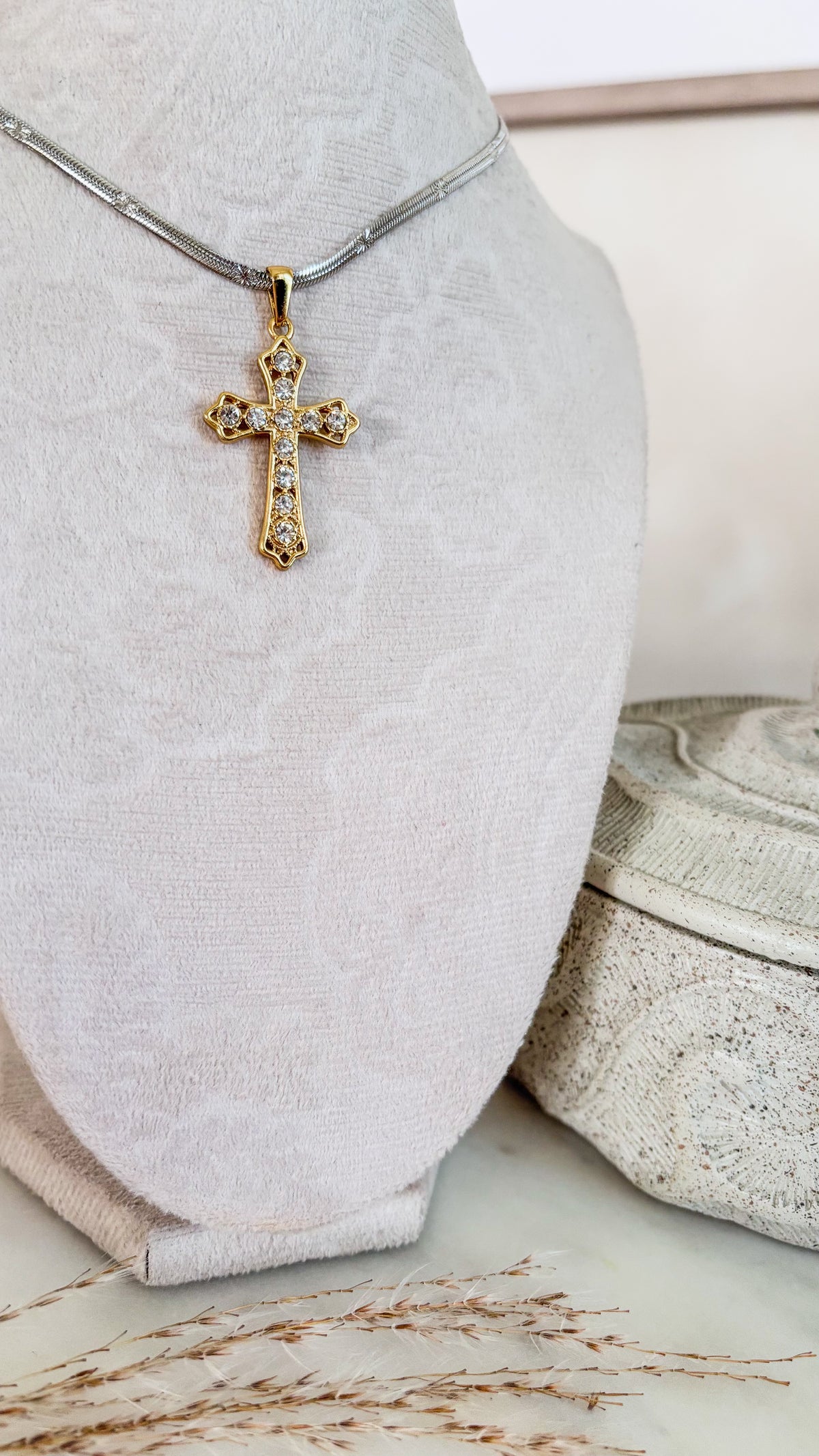 Golden Grace Cross Necklace