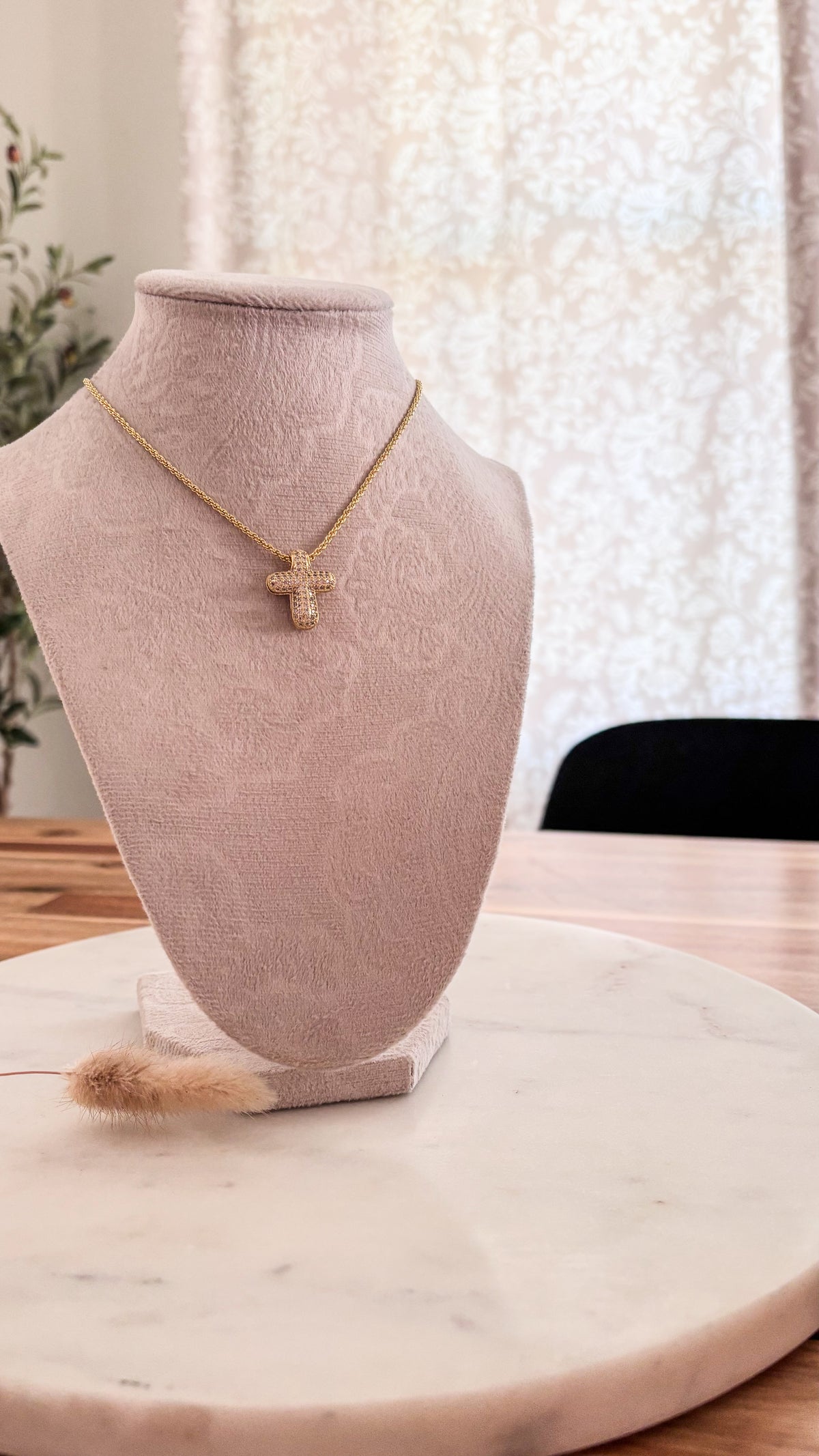 Halo Cross Necklace