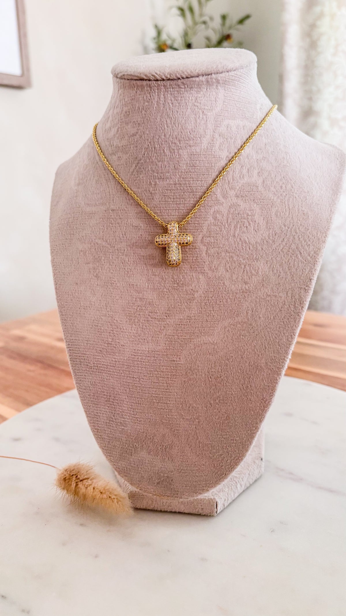 Halo Cross Necklace
