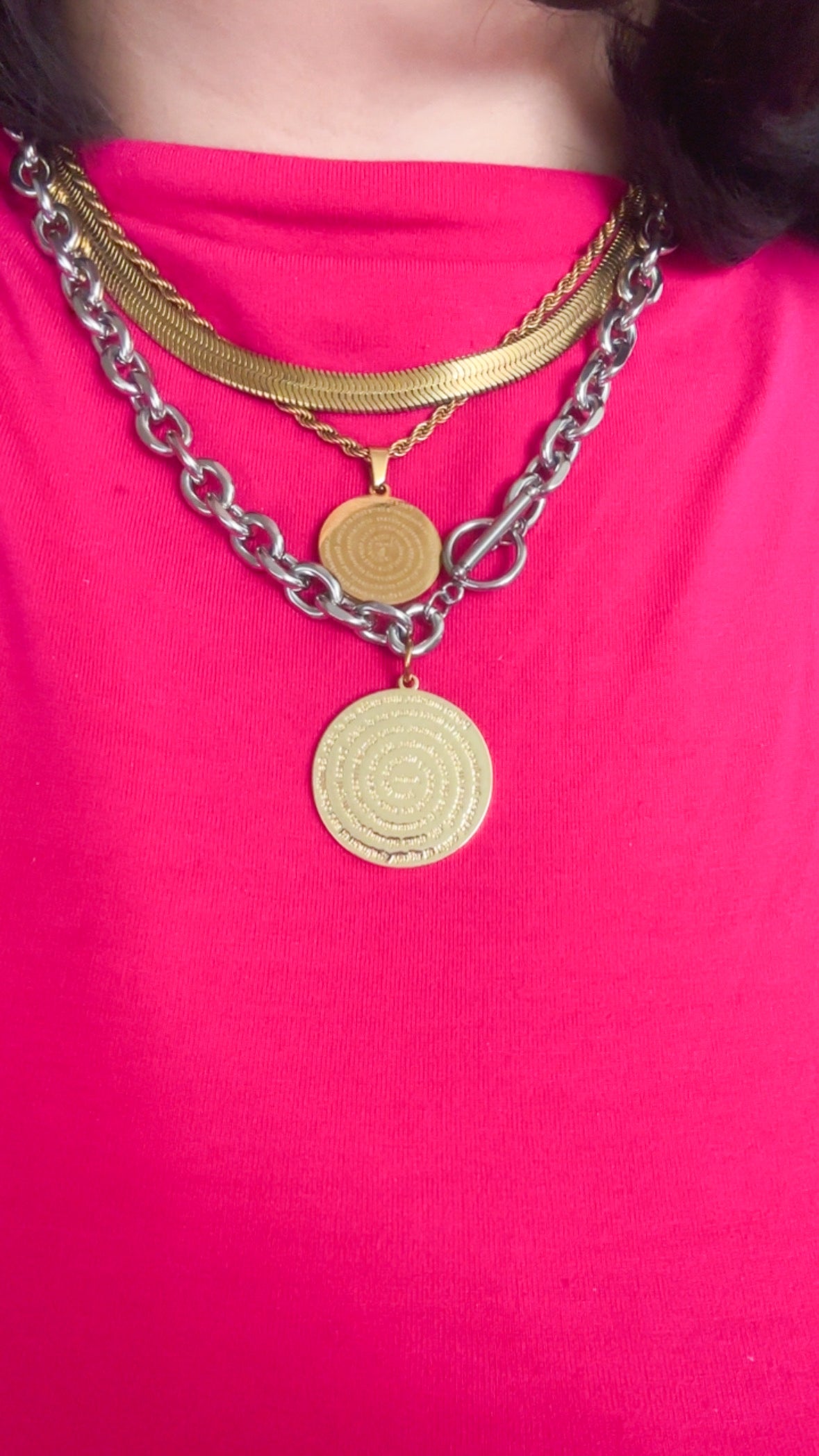 "Bold" Padre Nuestro #9 Necklace