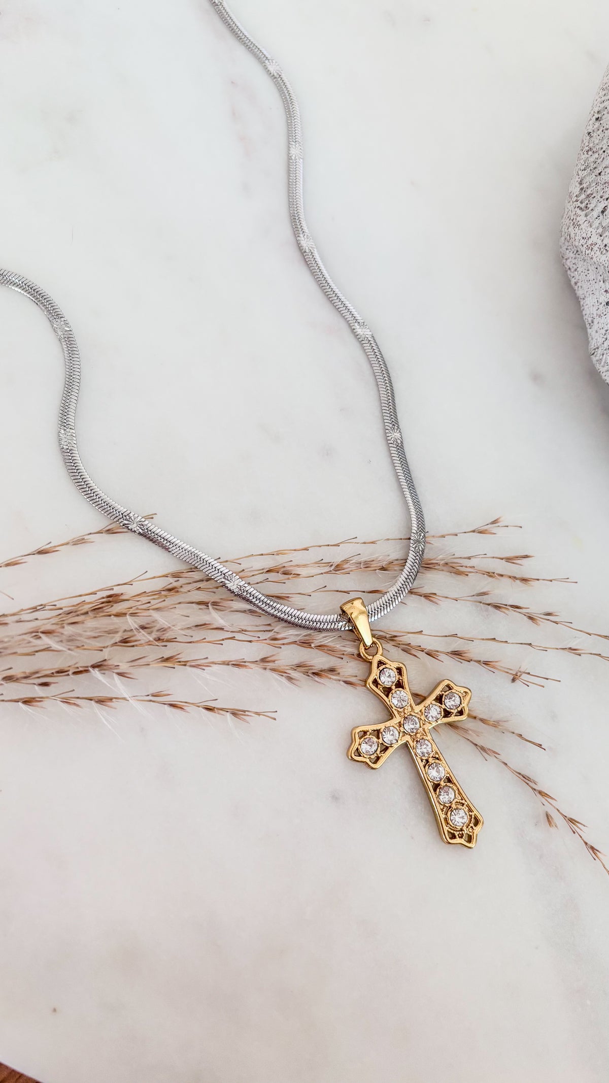 Golden Grace Cross Necklace
