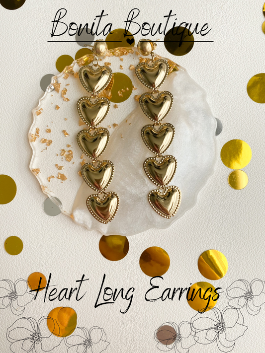 Heart Long Earrings