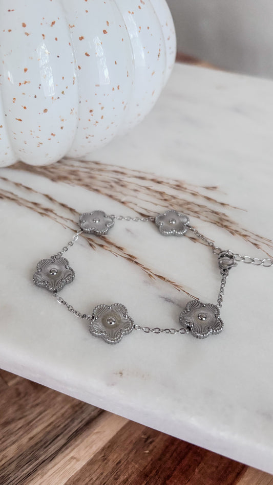 Silver Flower Bracelet
