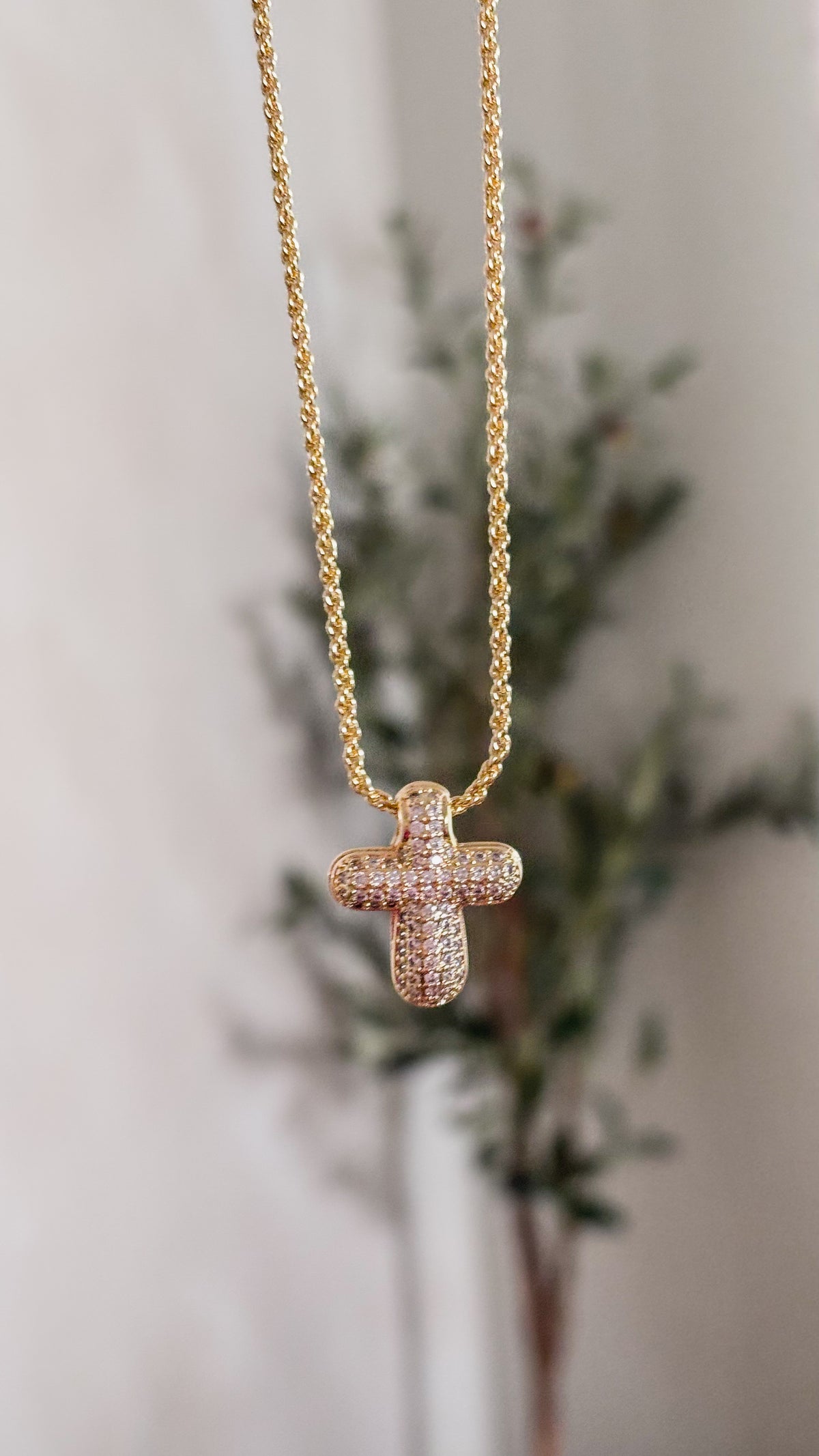 Halo Cross Necklace