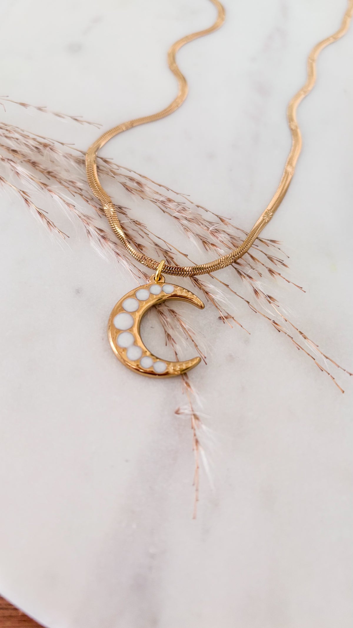 Luna Enamel Necklace 🌙