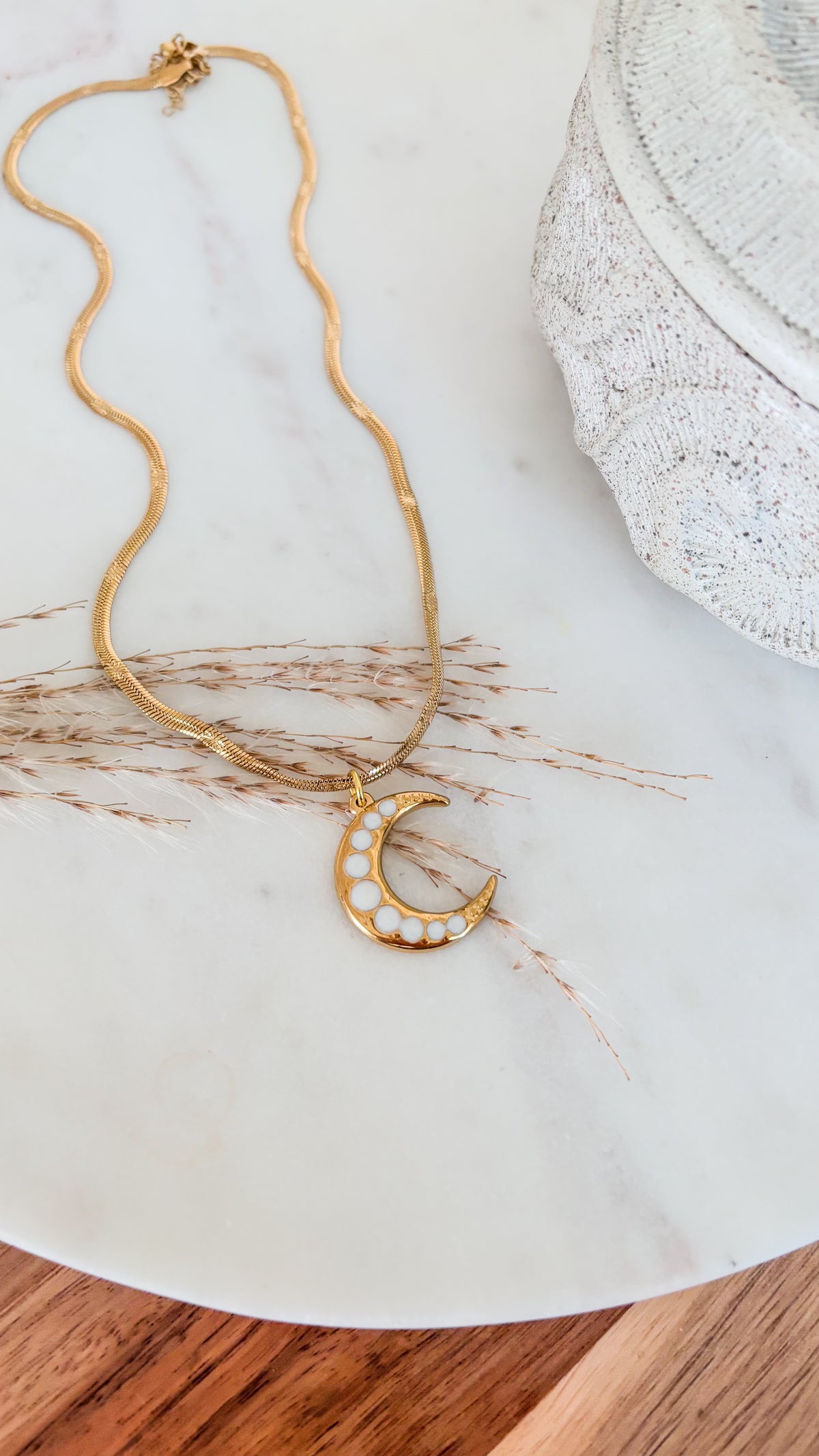 Luna Enamel Necklace 🌙