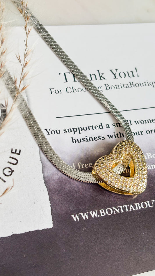 Zaréla Silver Necklace