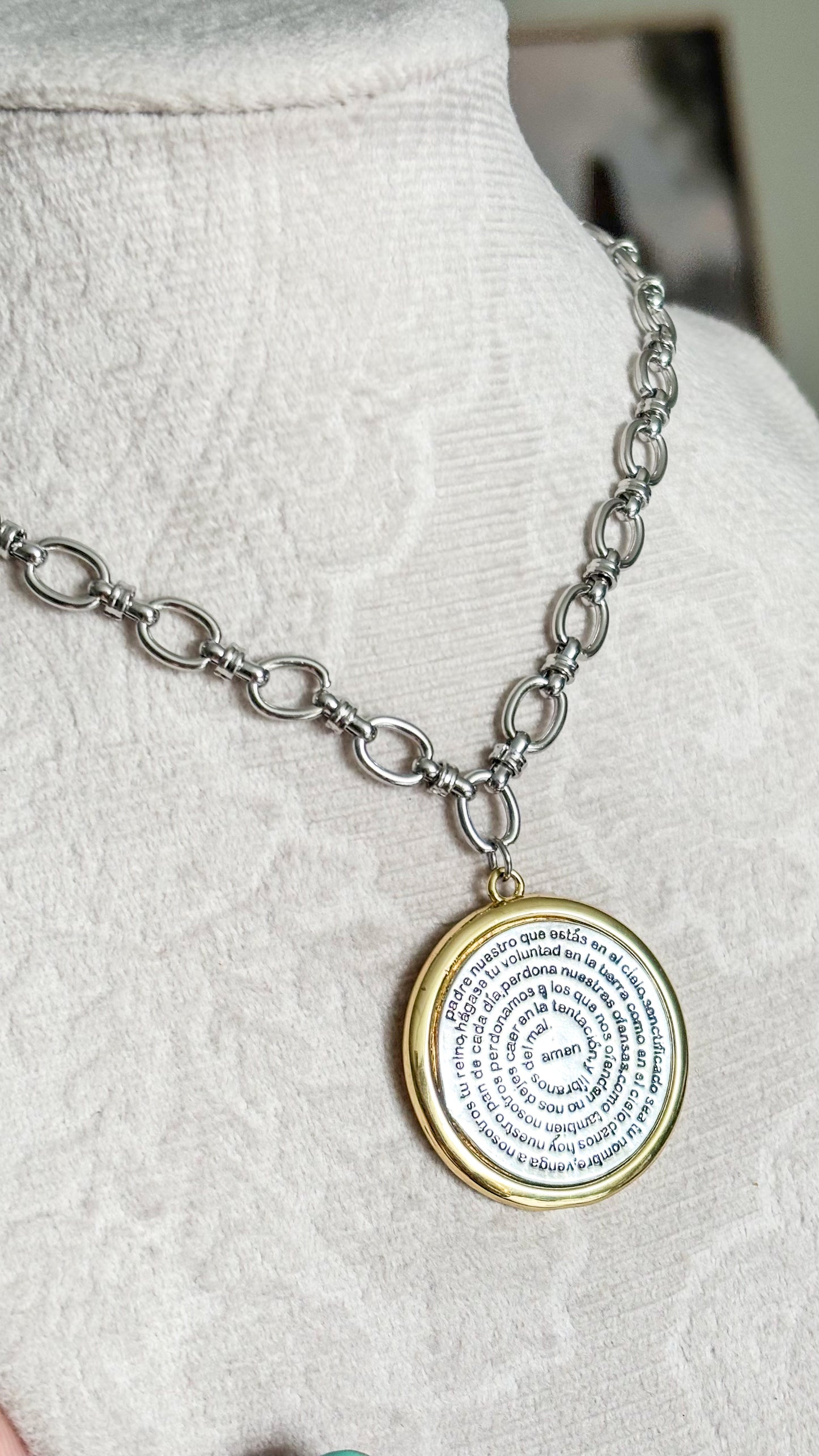 Padre Nuestro Silver Necklace | Best Seller