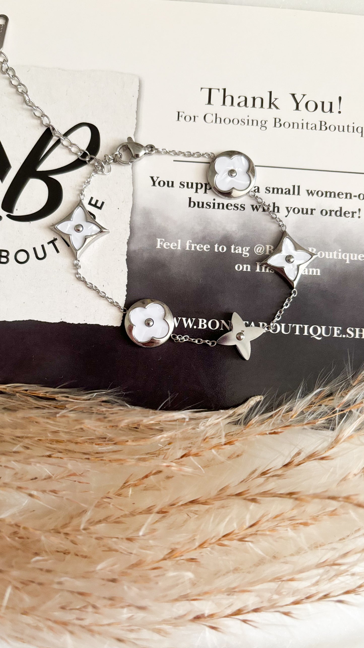 Silver Clover Bracelet