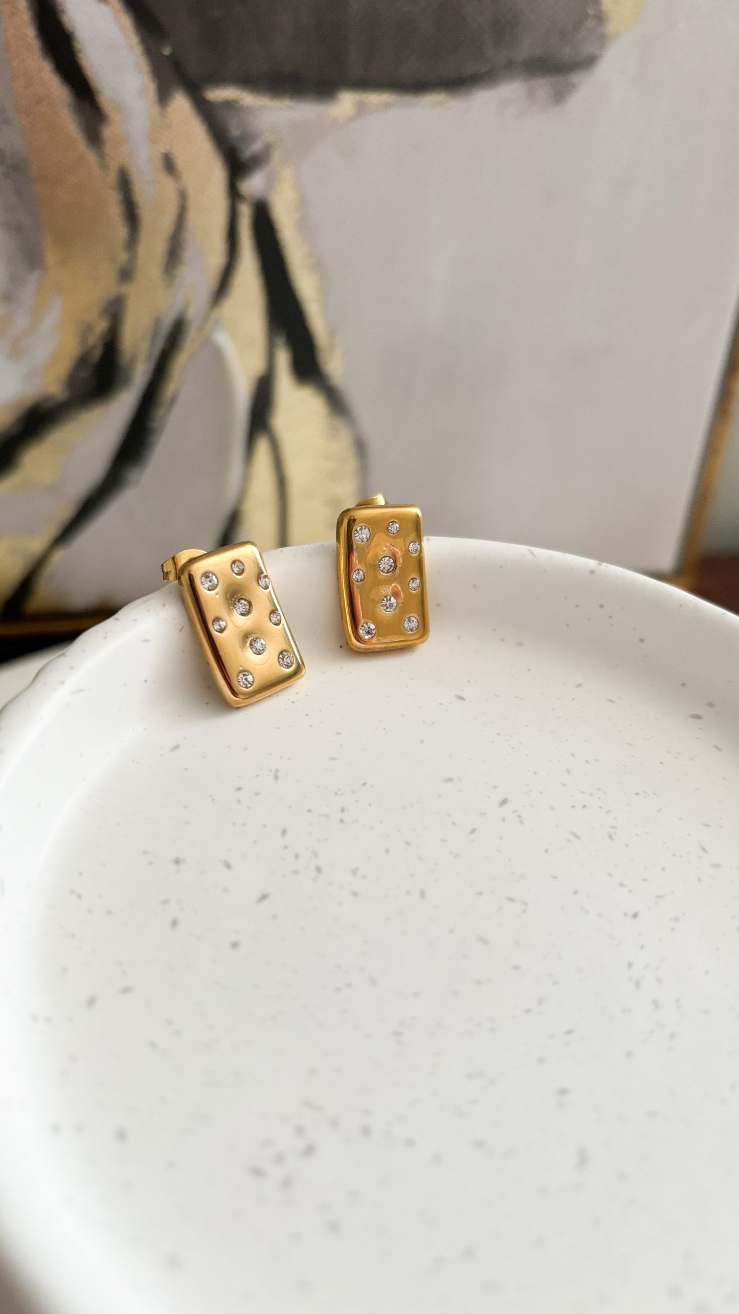 Domino Gold Studs