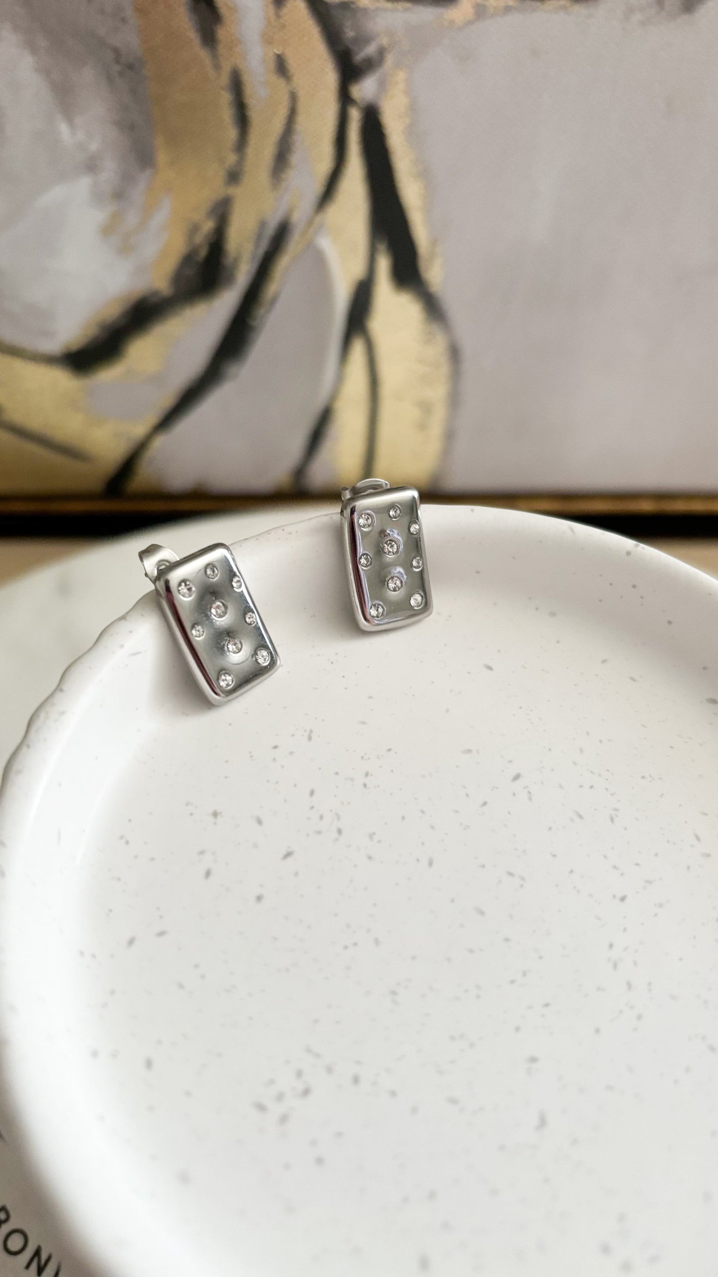 Domino Silver Studs