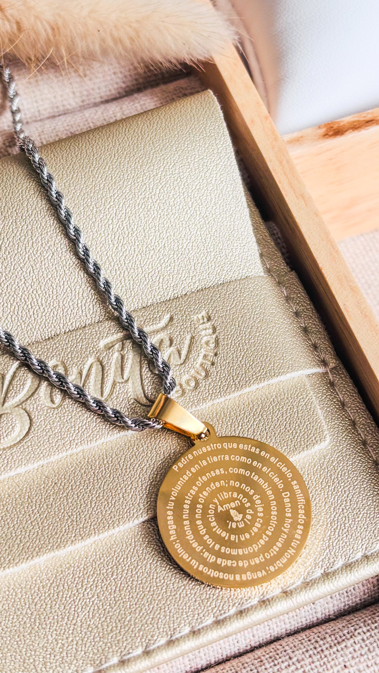 Padre Nuestro Silver #8 Necklace