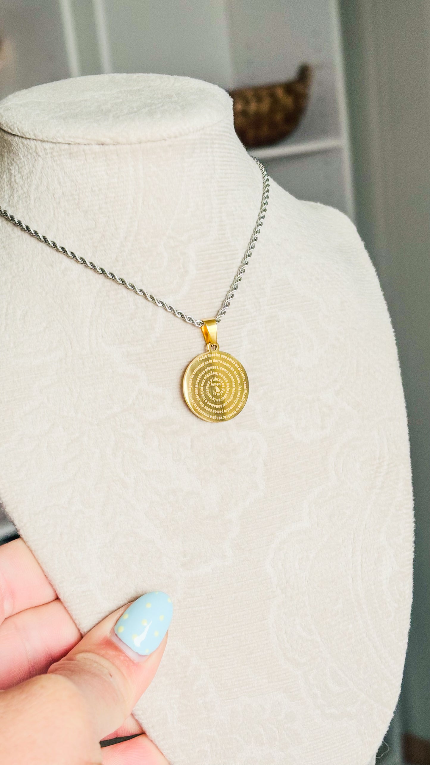 Padre Nuestro Silver #8 Necklace