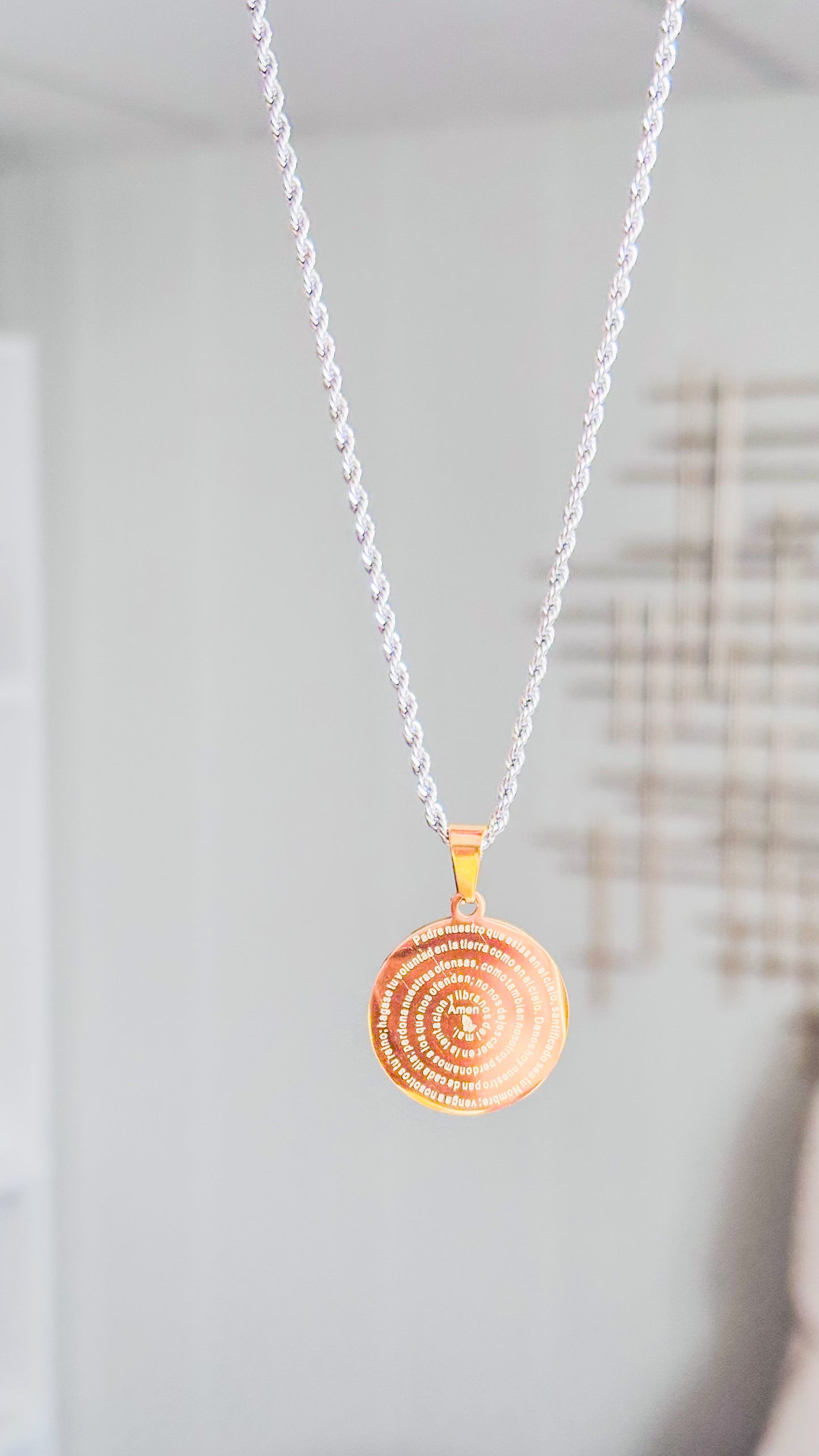 Padre Nuestro Silver #8 Necklace