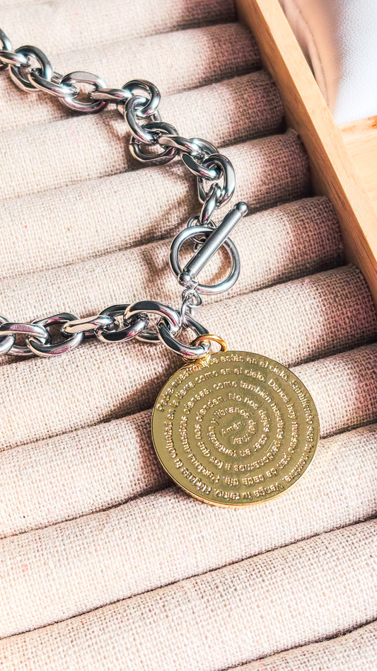 "Bold" Padre Nuestro #9 Necklace
