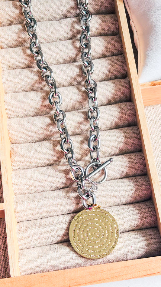 "Bold" Padre Nuestro #9 Necklace
