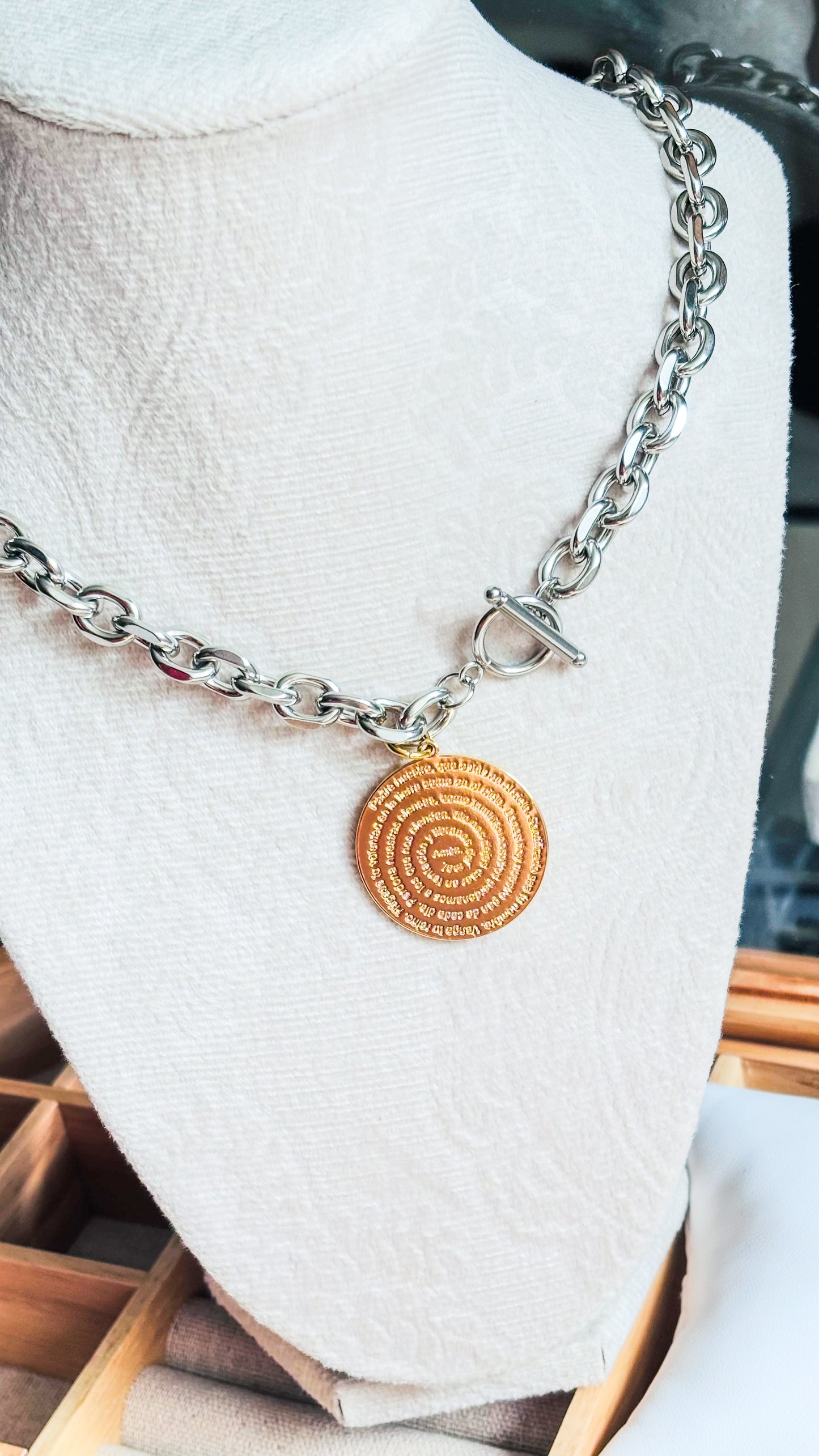 "Bold" Padre Nuestro #9 Necklace