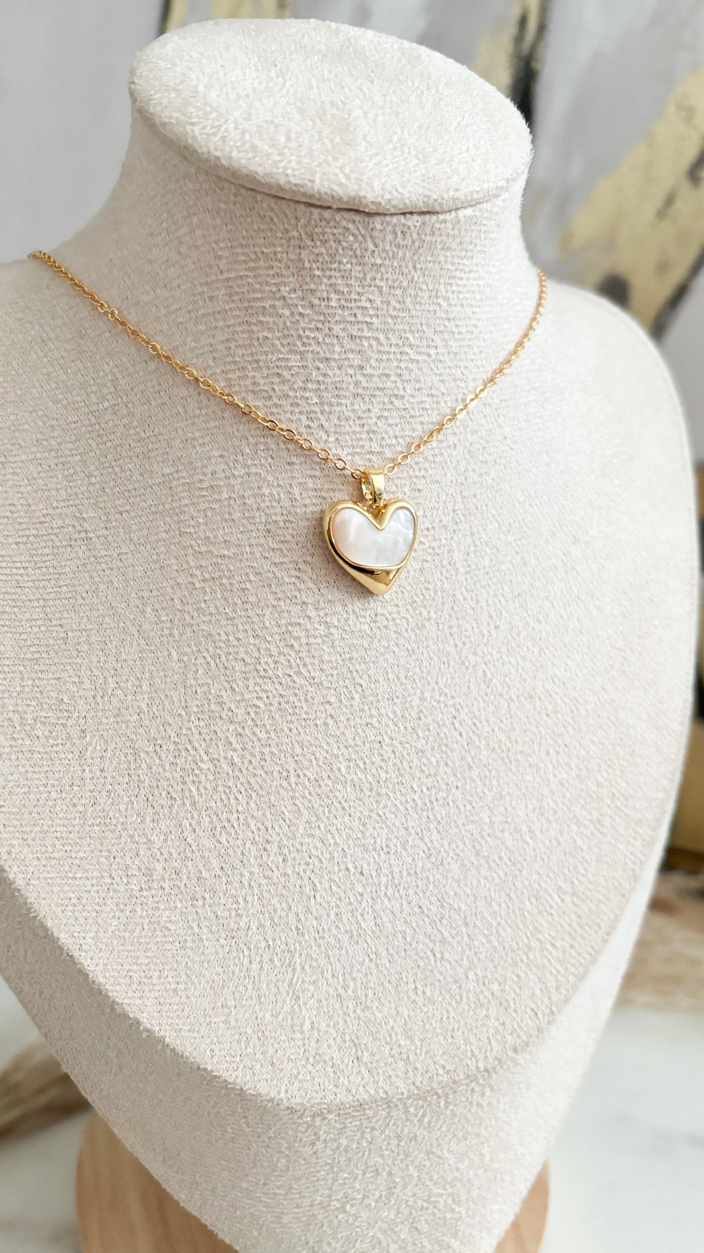 Heart White Necklace