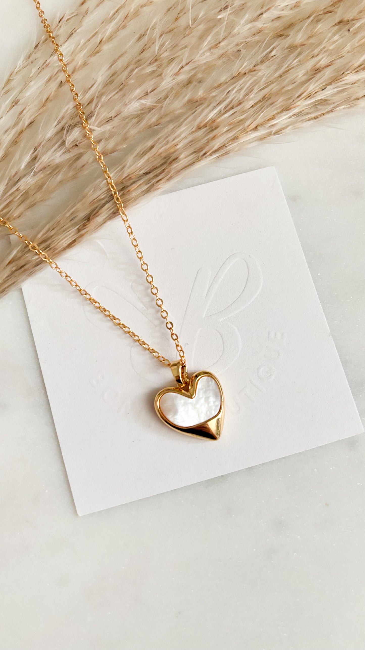 Heart White Necklace