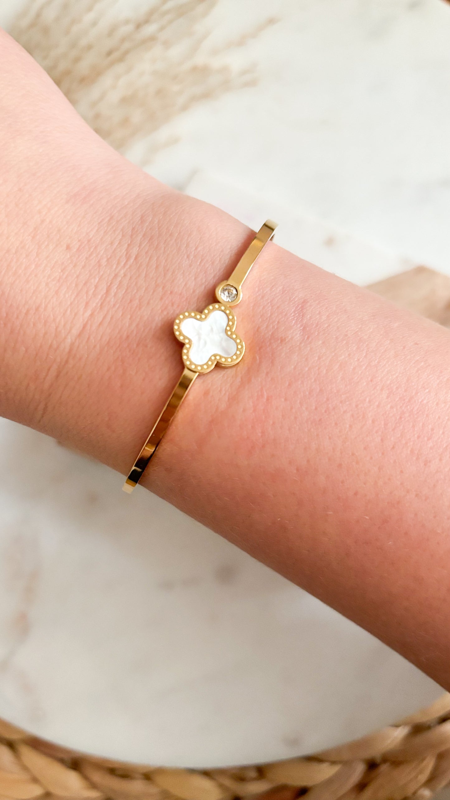 White Clover Bangle