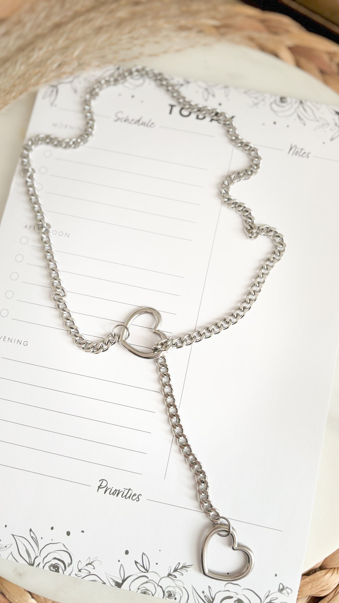 Long Silver Necklace