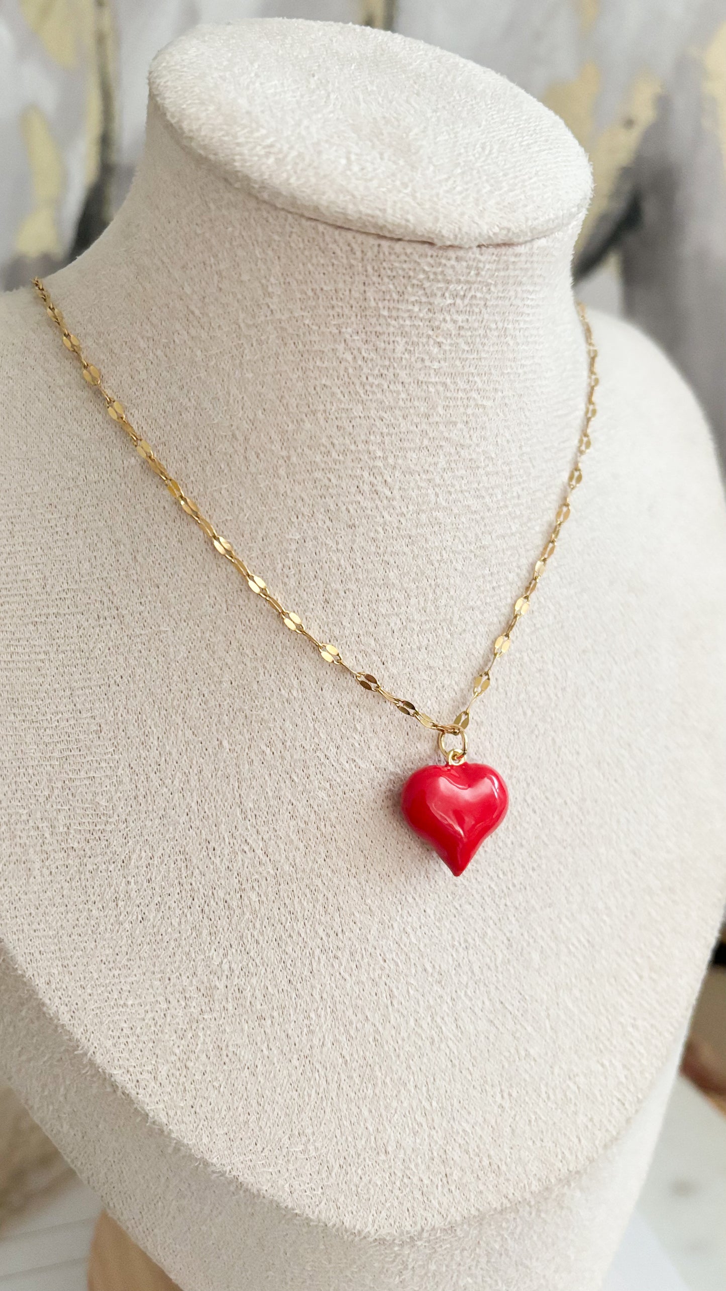 Red Heart  Necklace