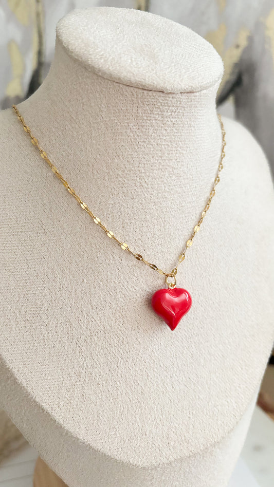 Red Heart  Necklace