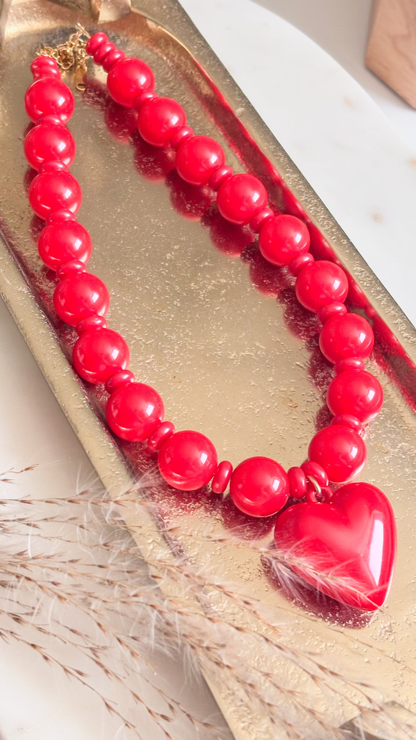 Red Bubble Gum Necklace