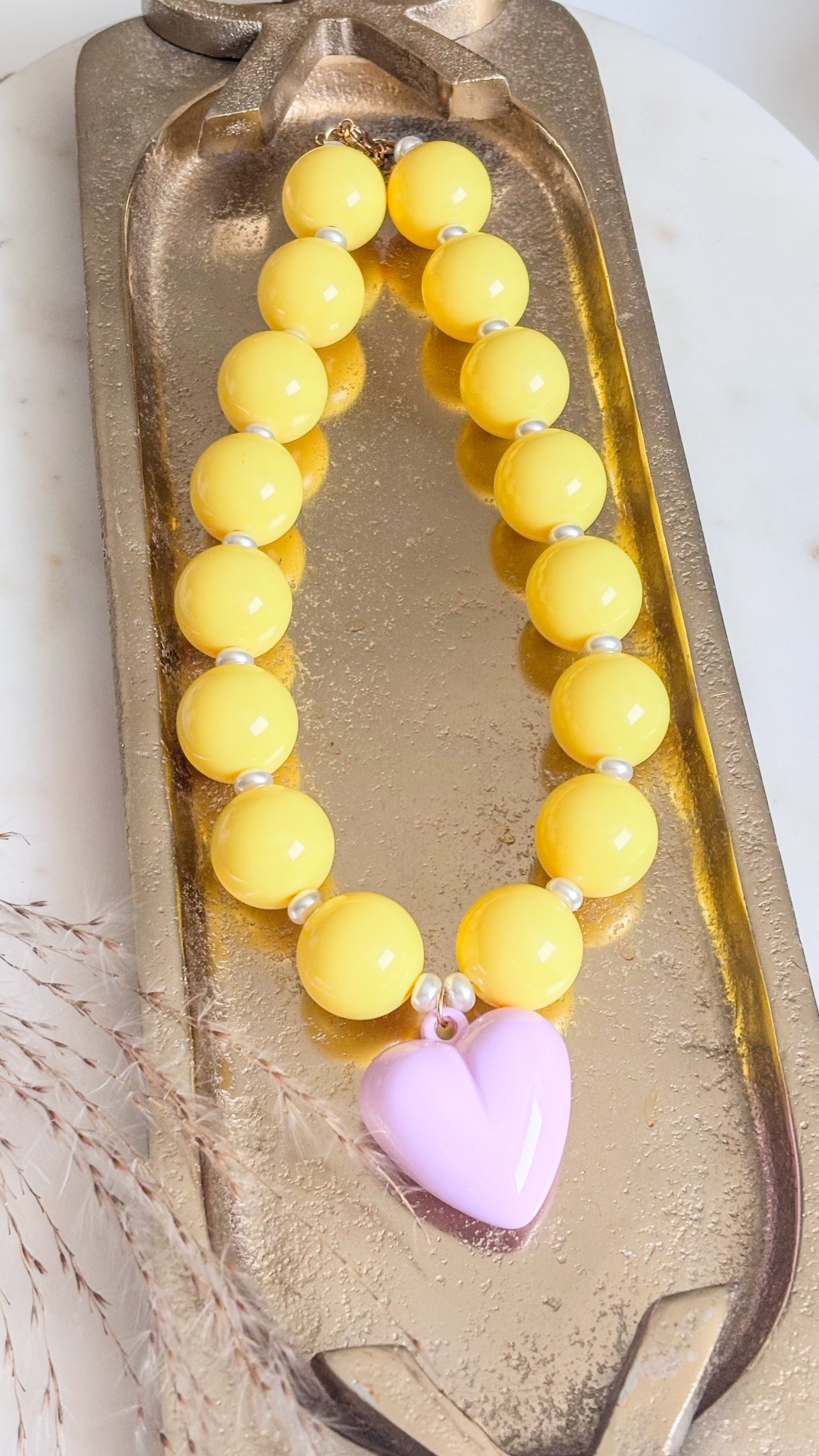 Yellow Bubble Gun Necklace
