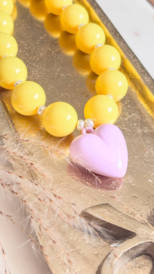 Yellow Bubble Gun Necklace