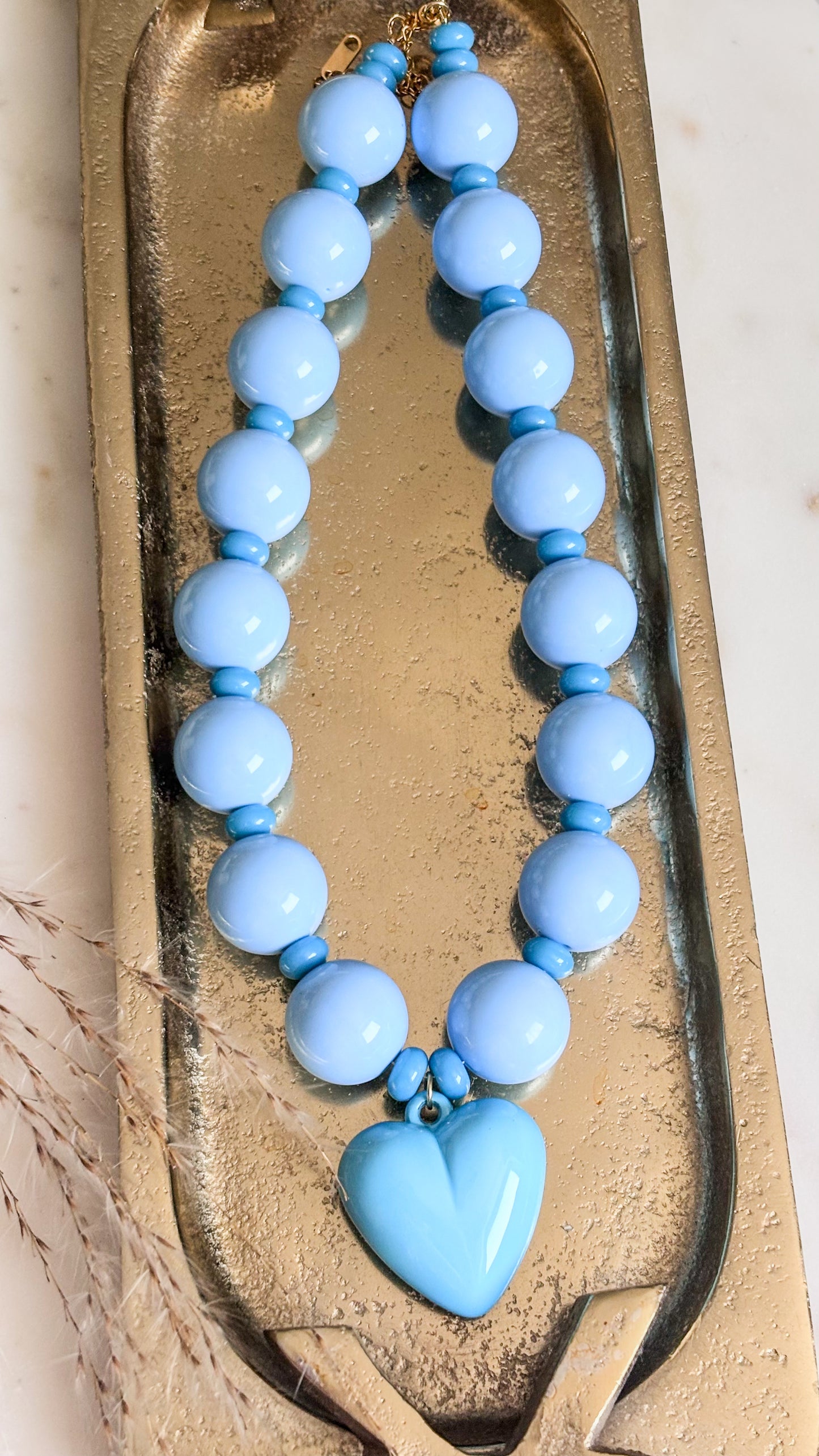 Blue Bubble Gum Necklace