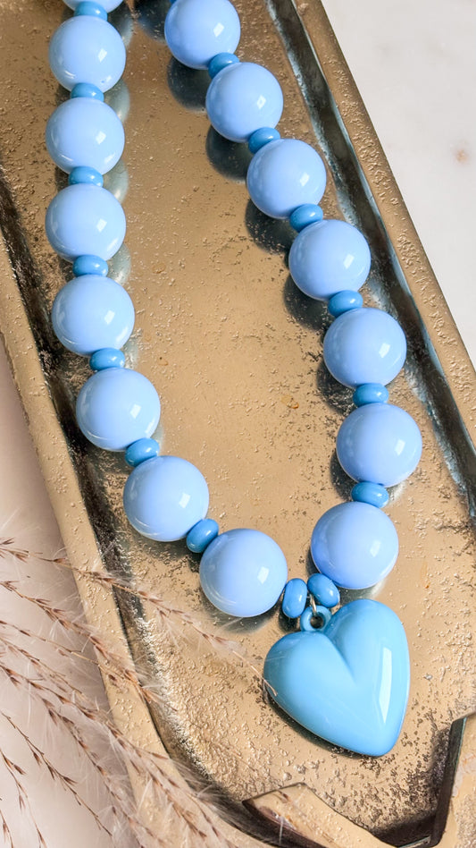 Blue Bubble Gum Necklace