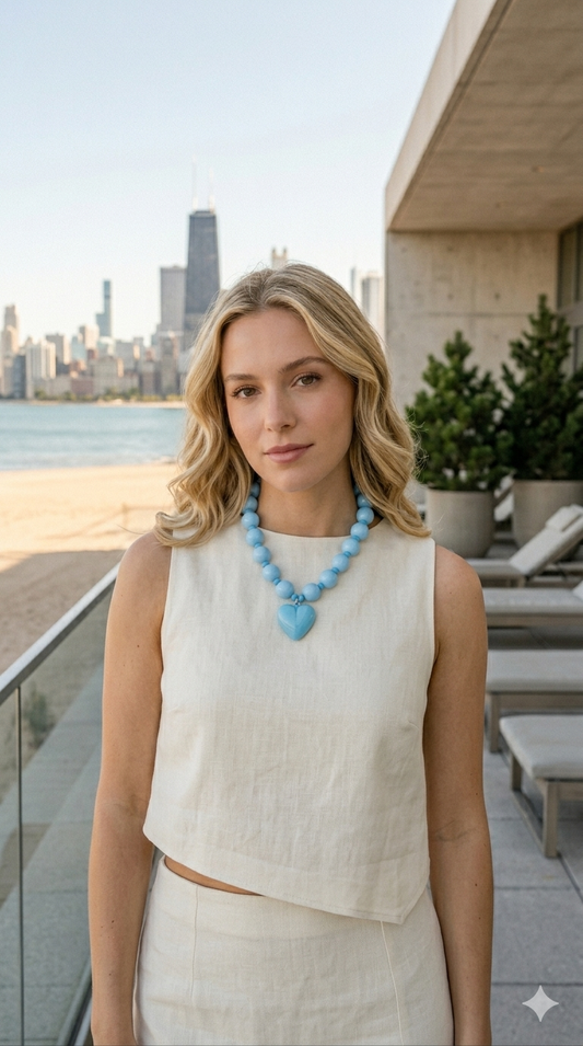 Blue Bubble Gum Necklace