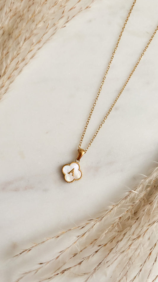 New Initial Clover Necklace