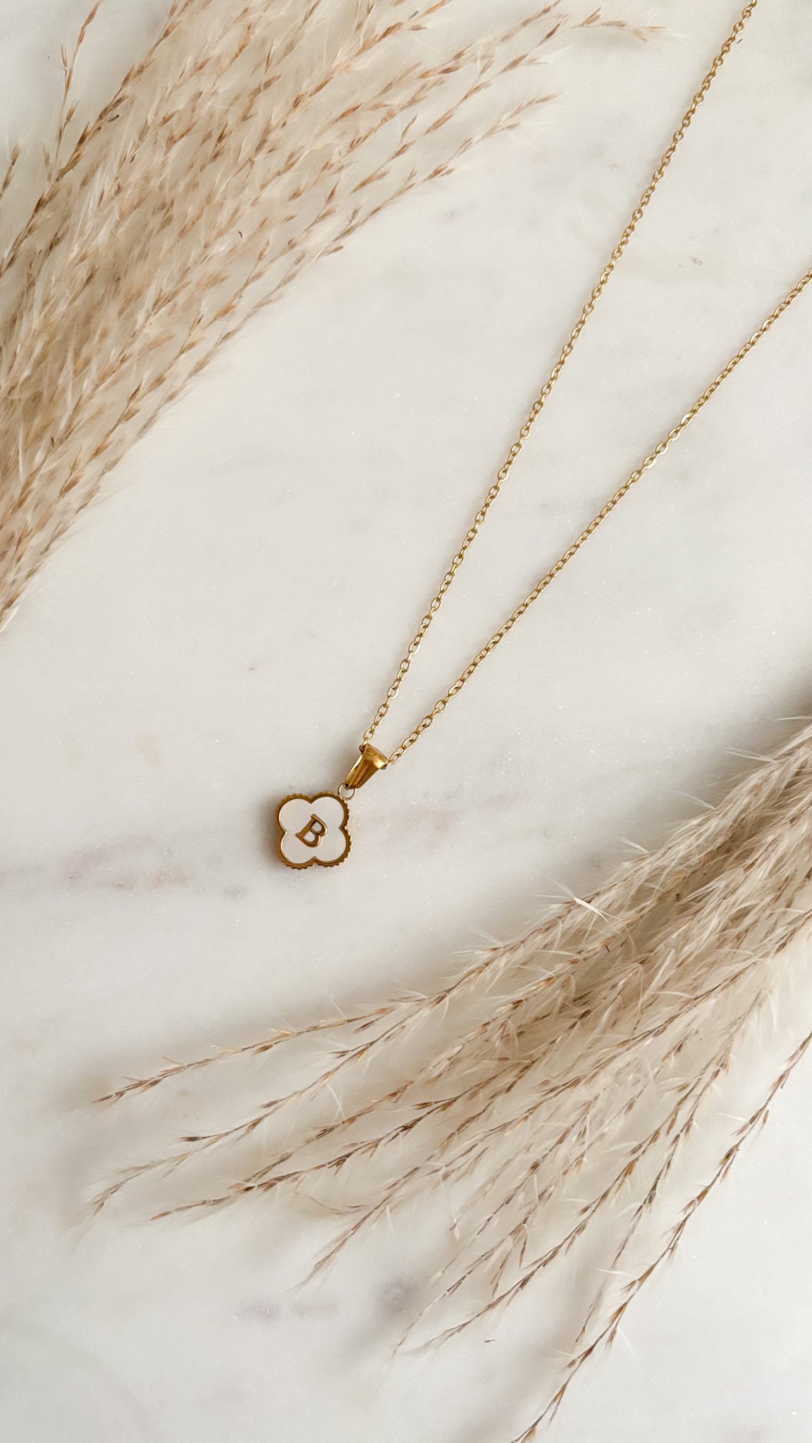 New Initial Clover Necklace